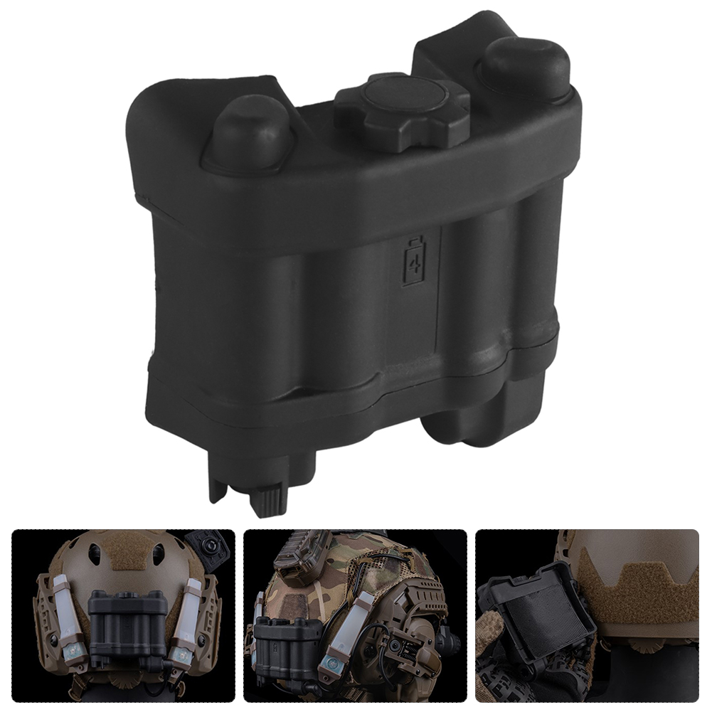 Battery Case Storage - ระบบยึดกล่องแบตเตอรี่ กระเป๋าใส่แบตเตอรี่สำหรับหมวกนิรภัย NVG กระเป๋าเก็บแบตเตอรี่แบบสมจริง สำหรับกล่องใส่แบตเตอรี่ AN/PVS31