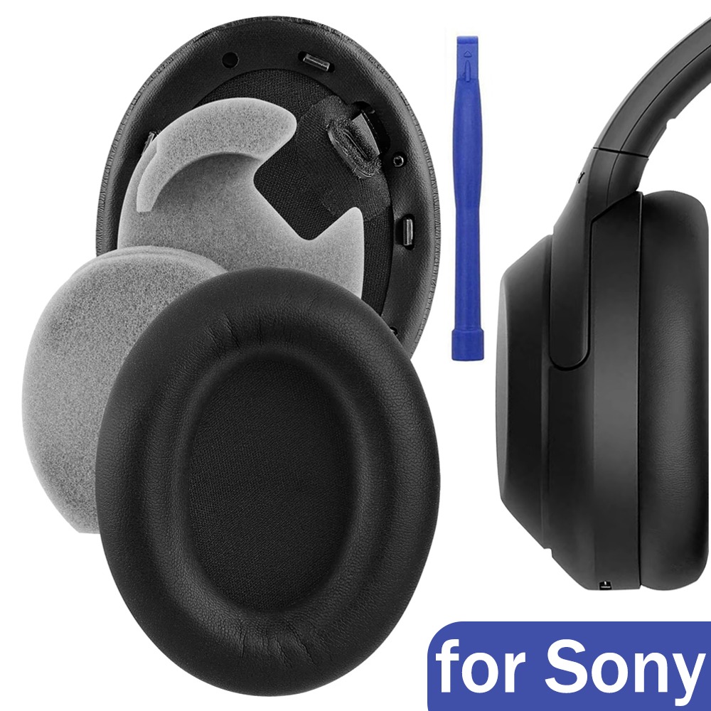 Sony Headphone Wh-1000Xm5 - แผ่นรองหูฟังสำหรับโซนี่ WH 1000XM6/1000XM5/ XM4/XM3 ชุดหูฟังเปลี่ยนหูฟัง แผ่นรองหูฟังหนัง