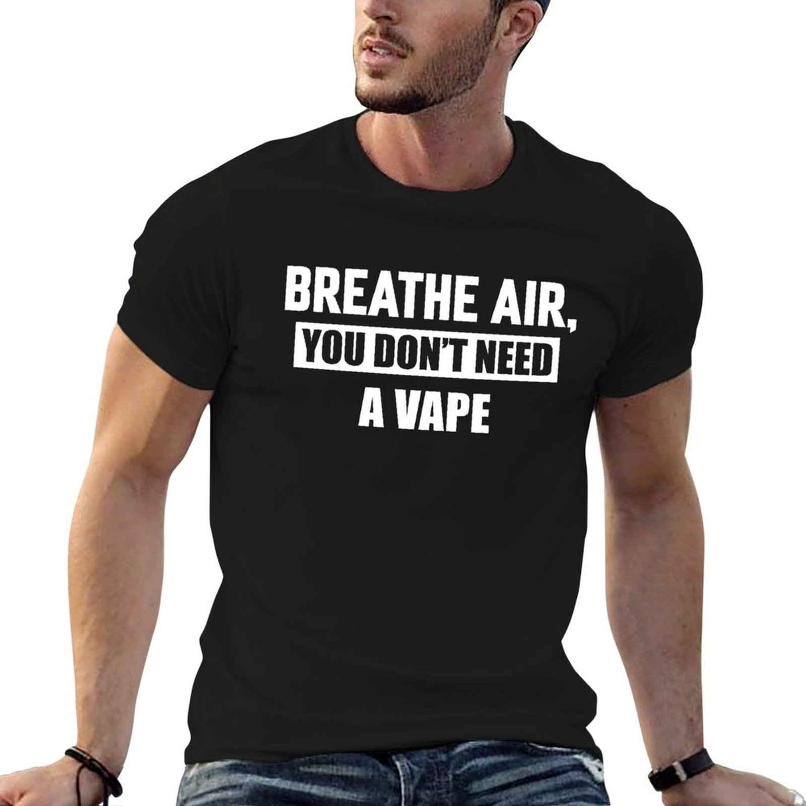Vaping Air - หายใจลมได้สบาย ไม่ต้องใช้เสื้อยืดลาย Vape เสื้อยืดลำลองกันคราบ