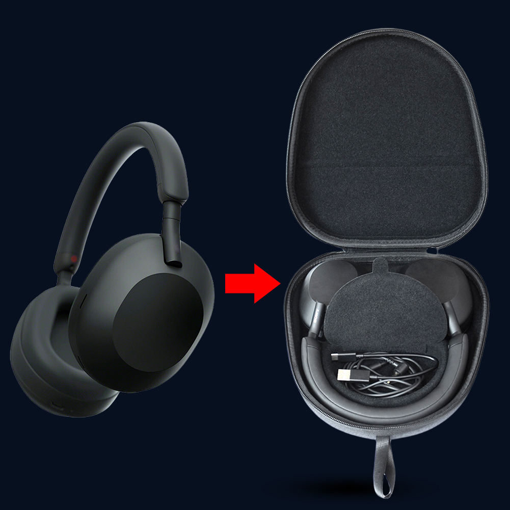 Sony Headphone Wh-1000Xm5 - กระเป๋าพกพาแบบแข็งกันกระแทกป้องกันรอยขีดข่วน EVA ฮาร์ดเชลล์เคสป้องกันการตกหล่นสำหรับโซนี่ WH-1000XM5 หูฟัง
