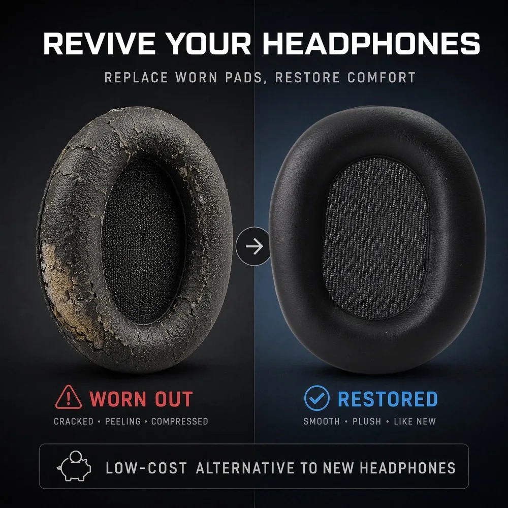 1 คู่เปลี่ยนแผ่นรองหูฟังสำหรับ - Sony Headphone Wh-1000Xm5 บทวิจารณ์และราคา