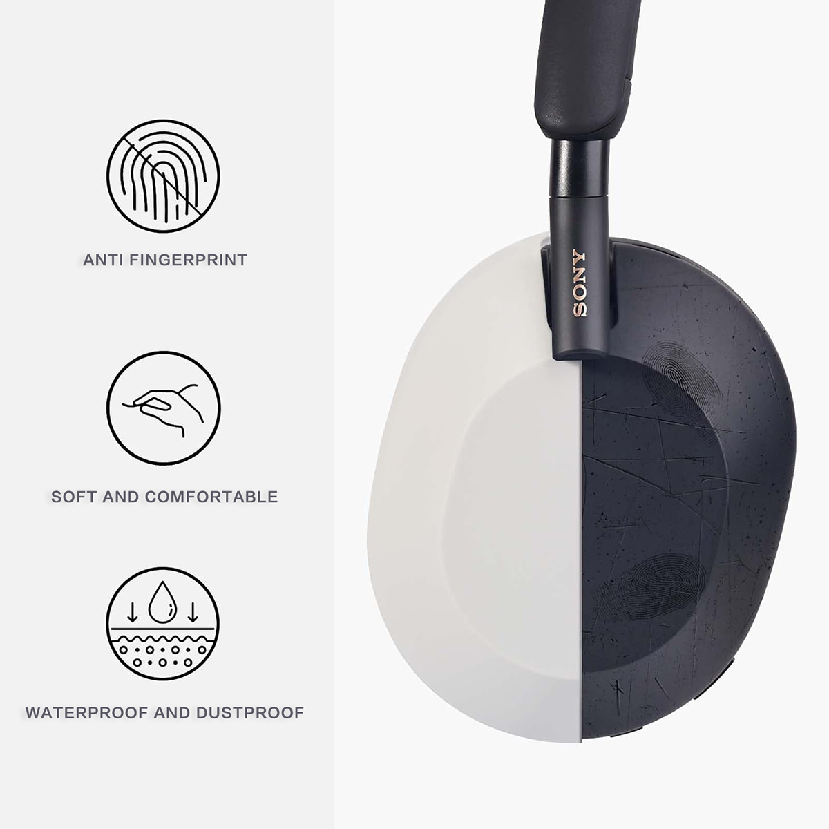 ป้องกันซิลิโคนหุ้มหูฟังสำหรับโ - Sony Headphone Wh-1000Xm5 บทวิจารณ์และราคา